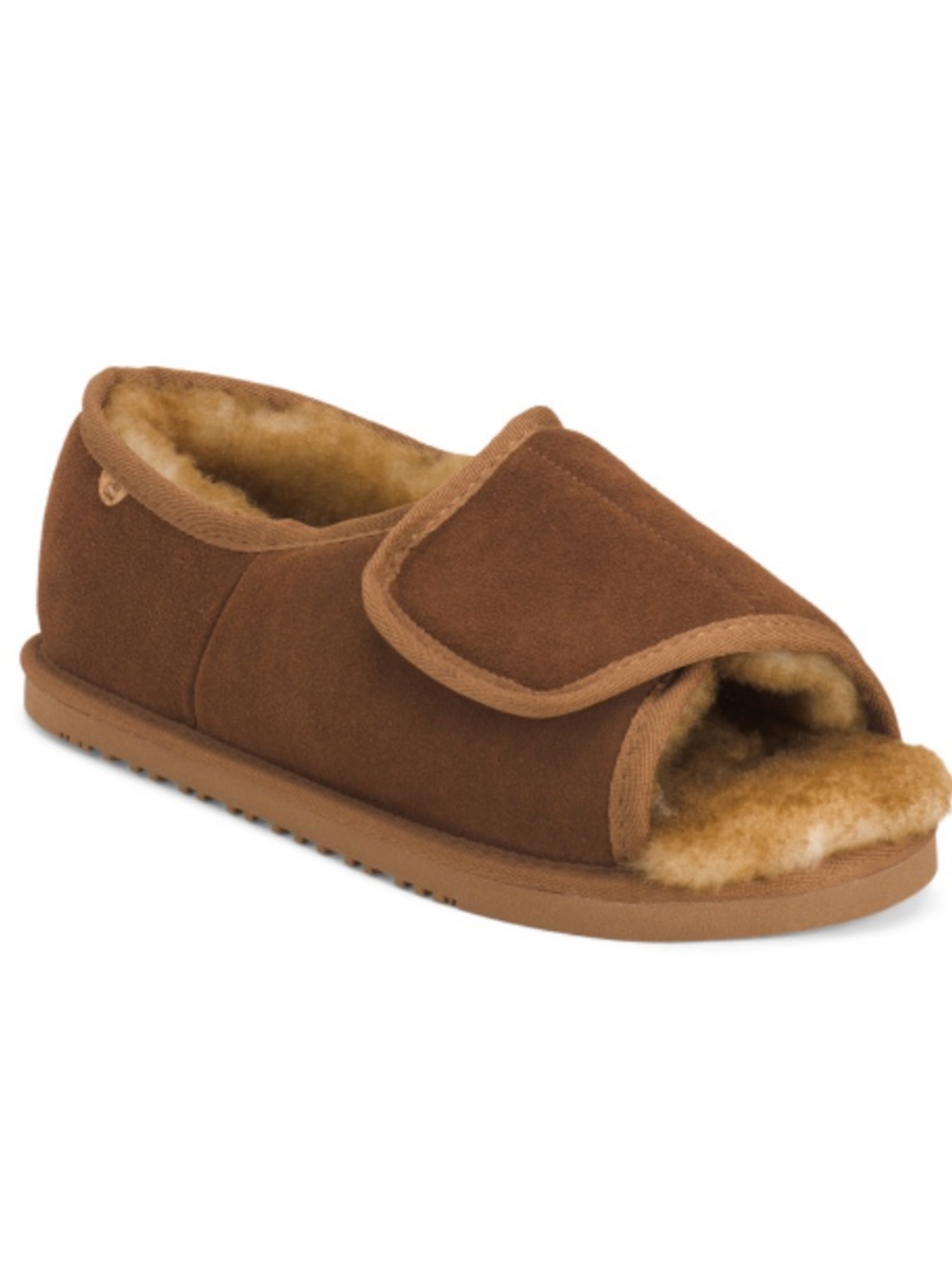 LAMO Suede Open Toe Slippers